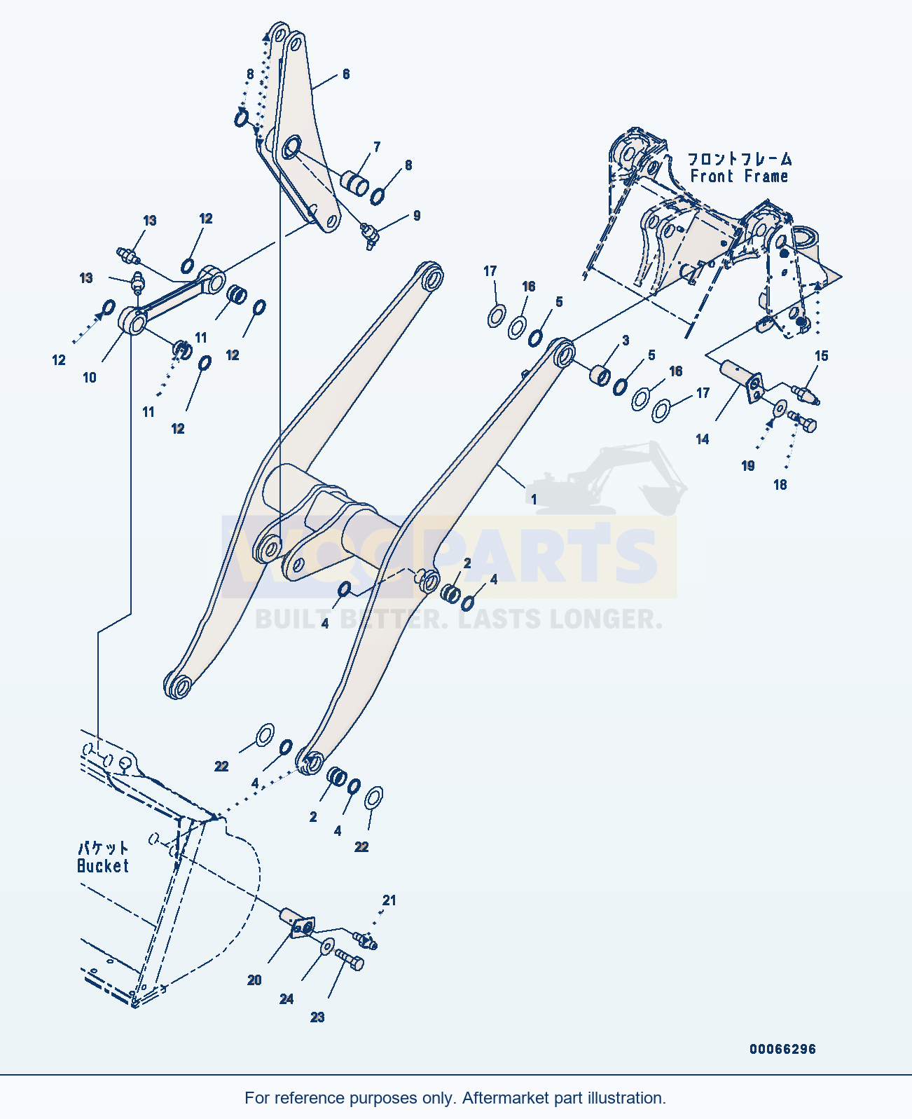 Komatsu WA200-6 Boom And Bell Crank Boom (#C10001-) parts diagram
