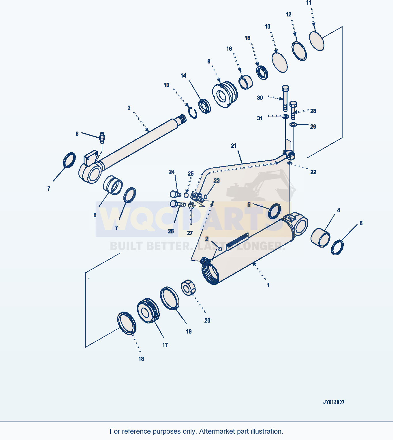 Komatsu WA200-6 Bucket Cylinder Inner Parts (#C10001-) parts diagram