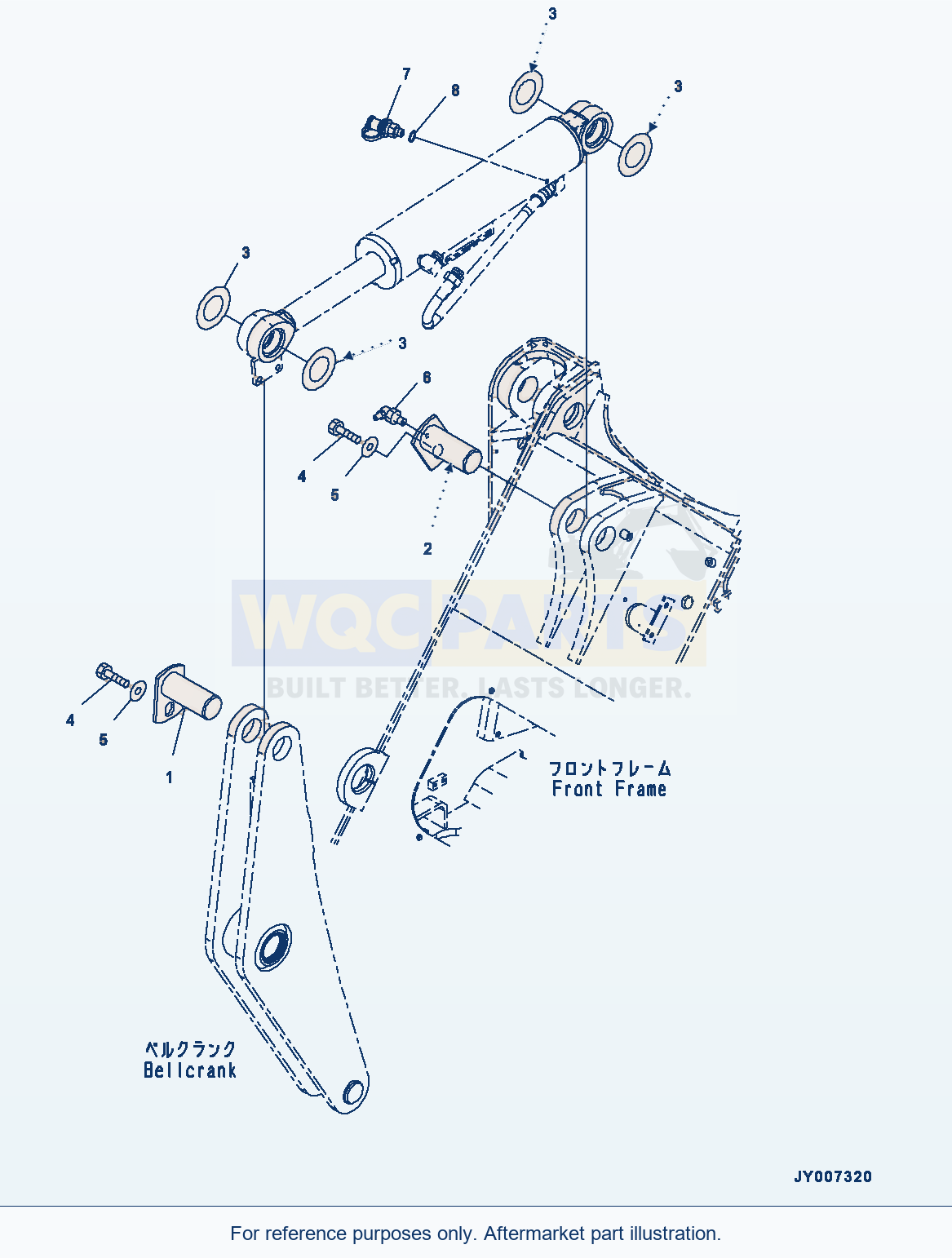 Komatsu WA200-6 Bucket Cylinder Mounts (#C10001-) parts diagram