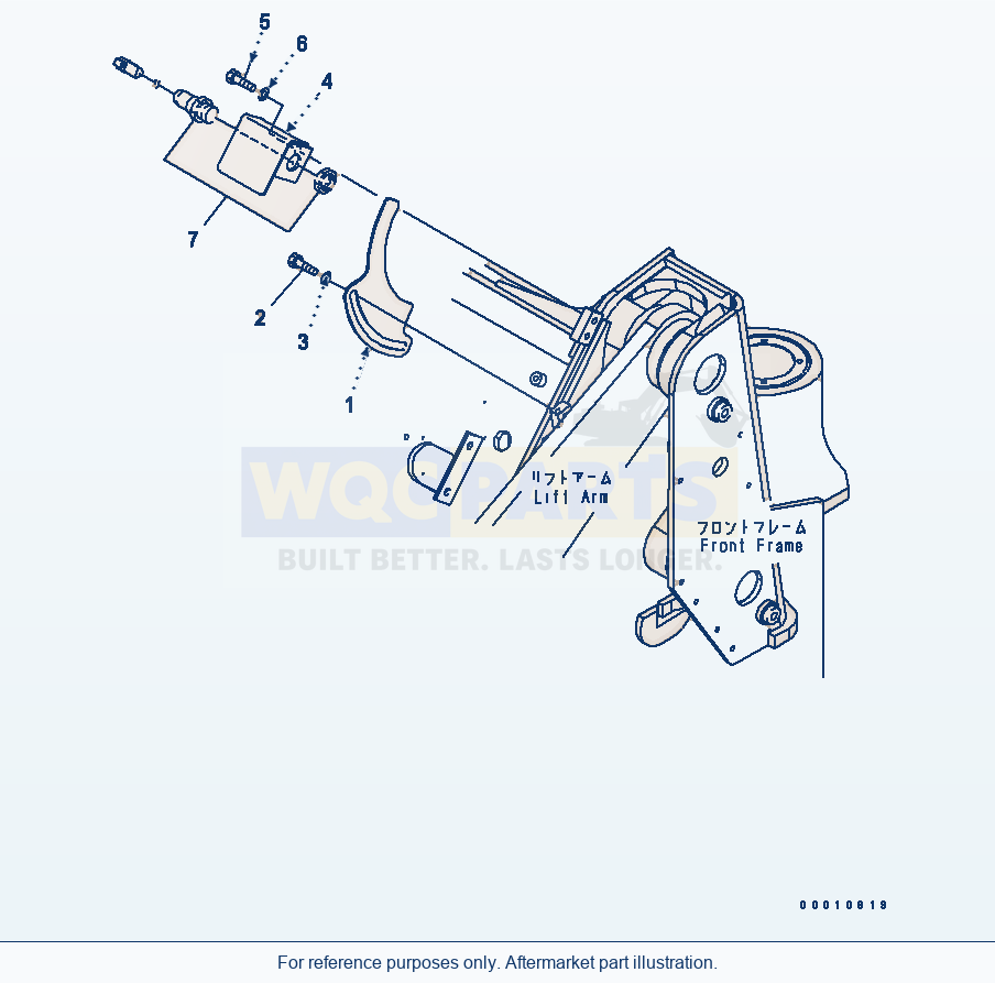 Komatsu WA200-6 Lift Arm And Bellcrank (Boom Kick Out) parts diagram