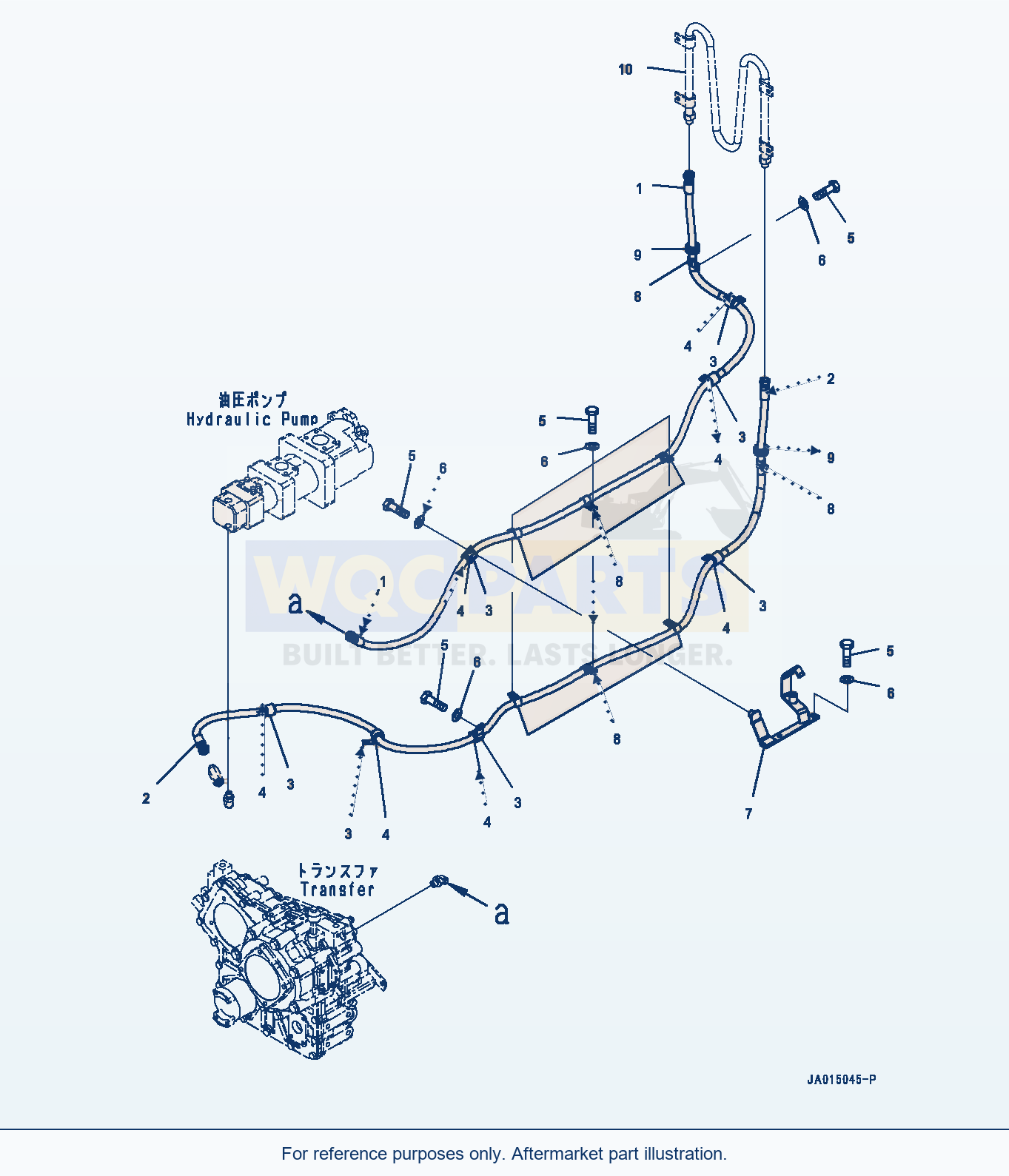 Komatsu WA200-7 Transfer Oil Cooler (#80001-) parts diagram