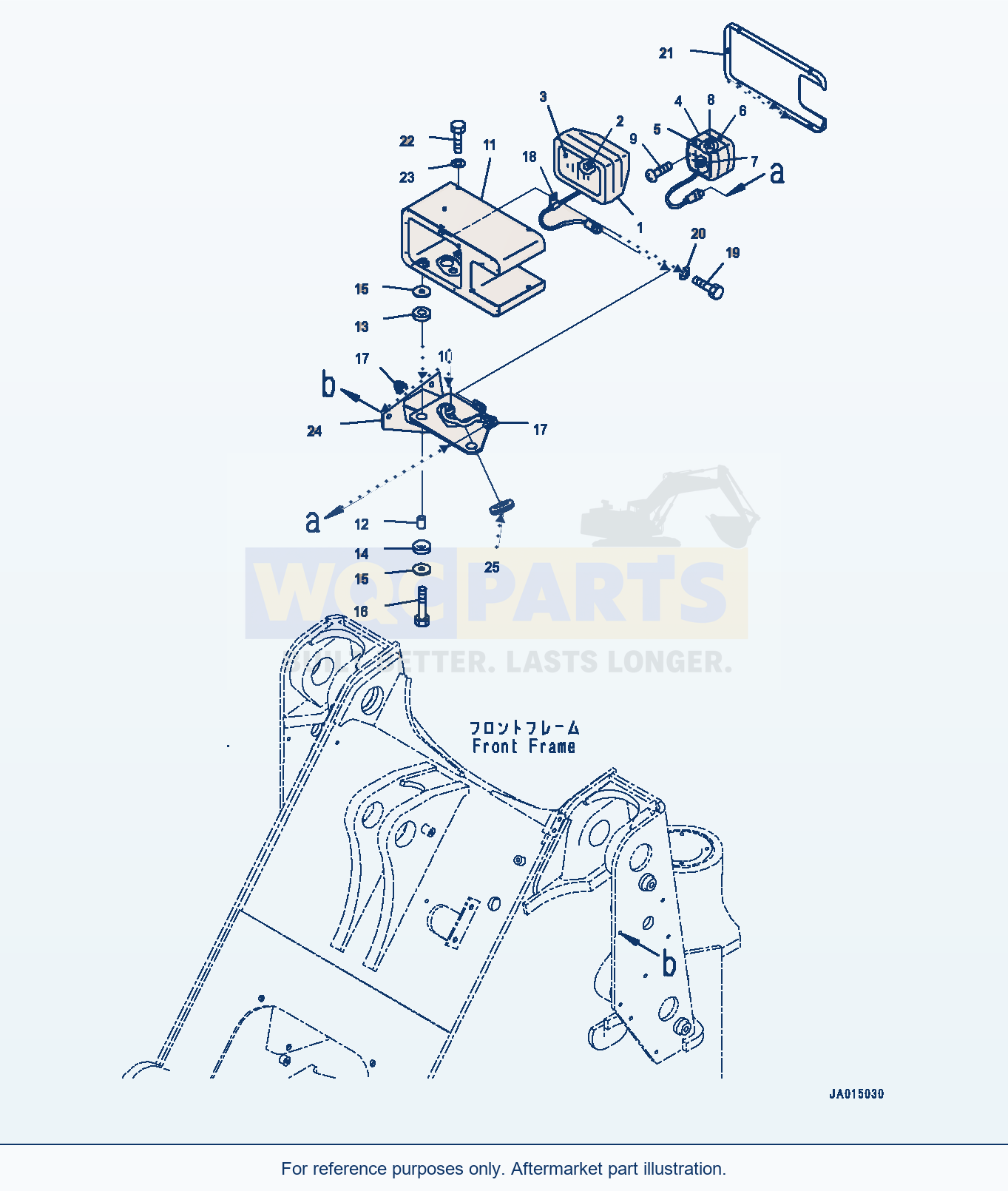 Komatsu WA200-7 Front Lamp, L.H. (#80001-) parts diagram