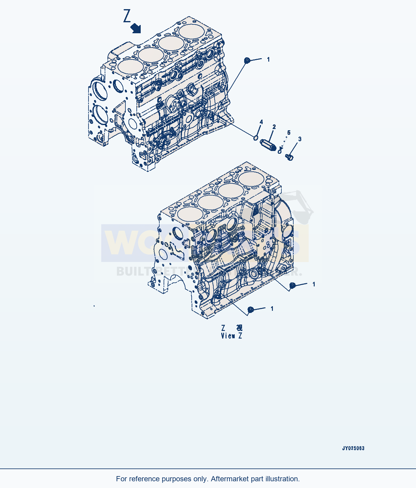 Komatsu WA200-7 Cylinder Block Plug (#26606209-) (Abb40-001001) parts diagram
