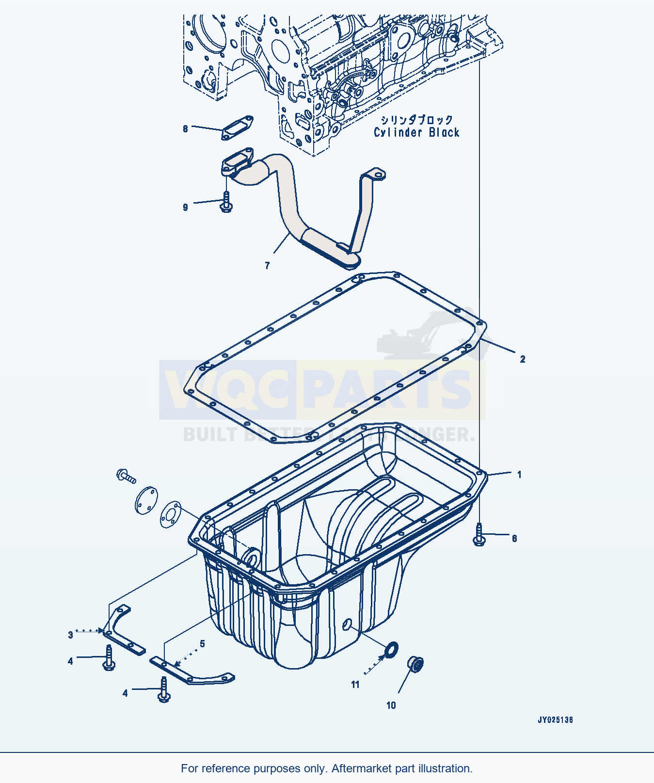 Komatsu WA200-7 Engine Oil Pan (#26606209-) (Aop10-001001) parts diagram