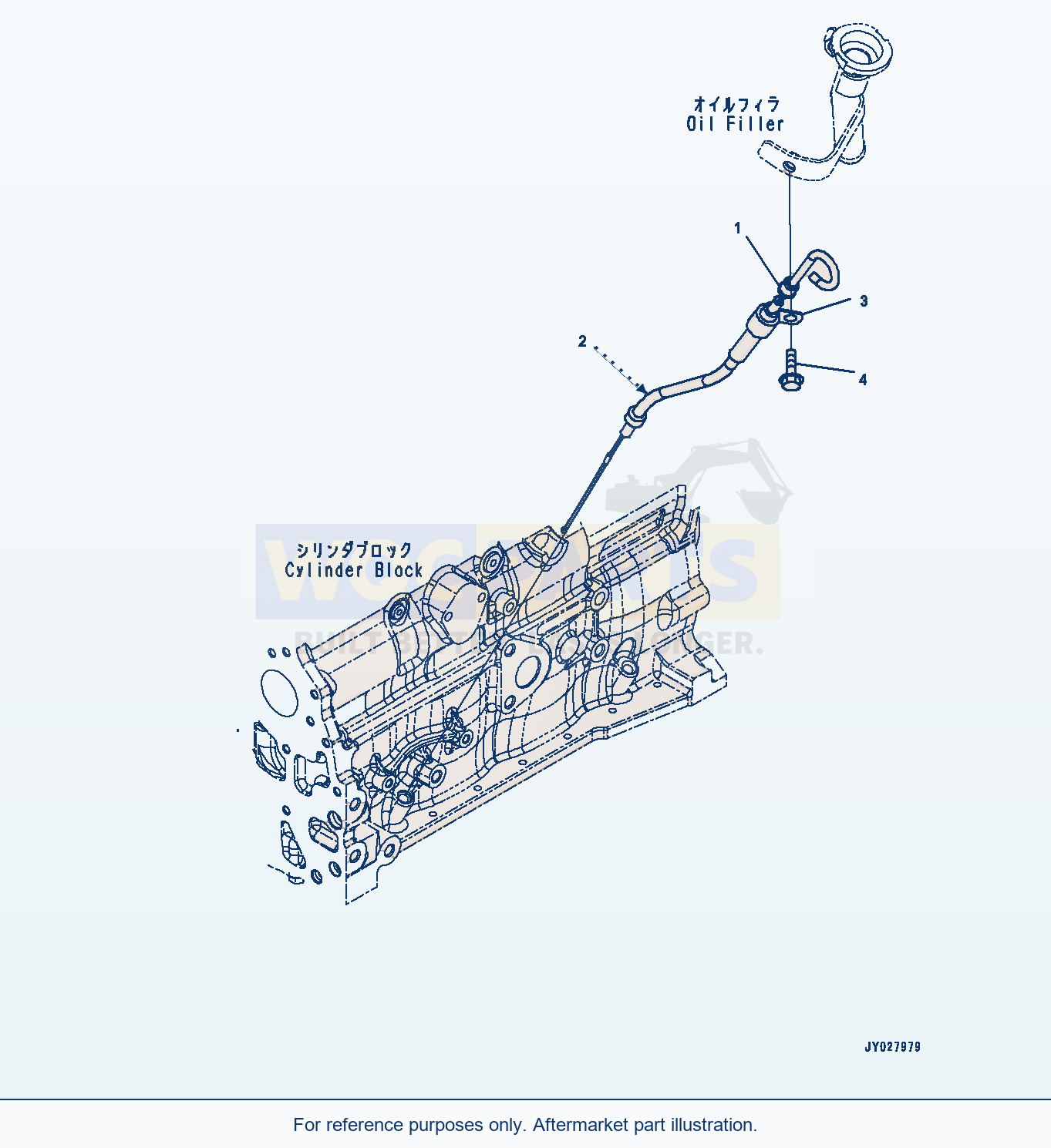 Komatsu WA200-7 Oil Level Gauge (#26606209-) (Alg00-001001) parts diagram