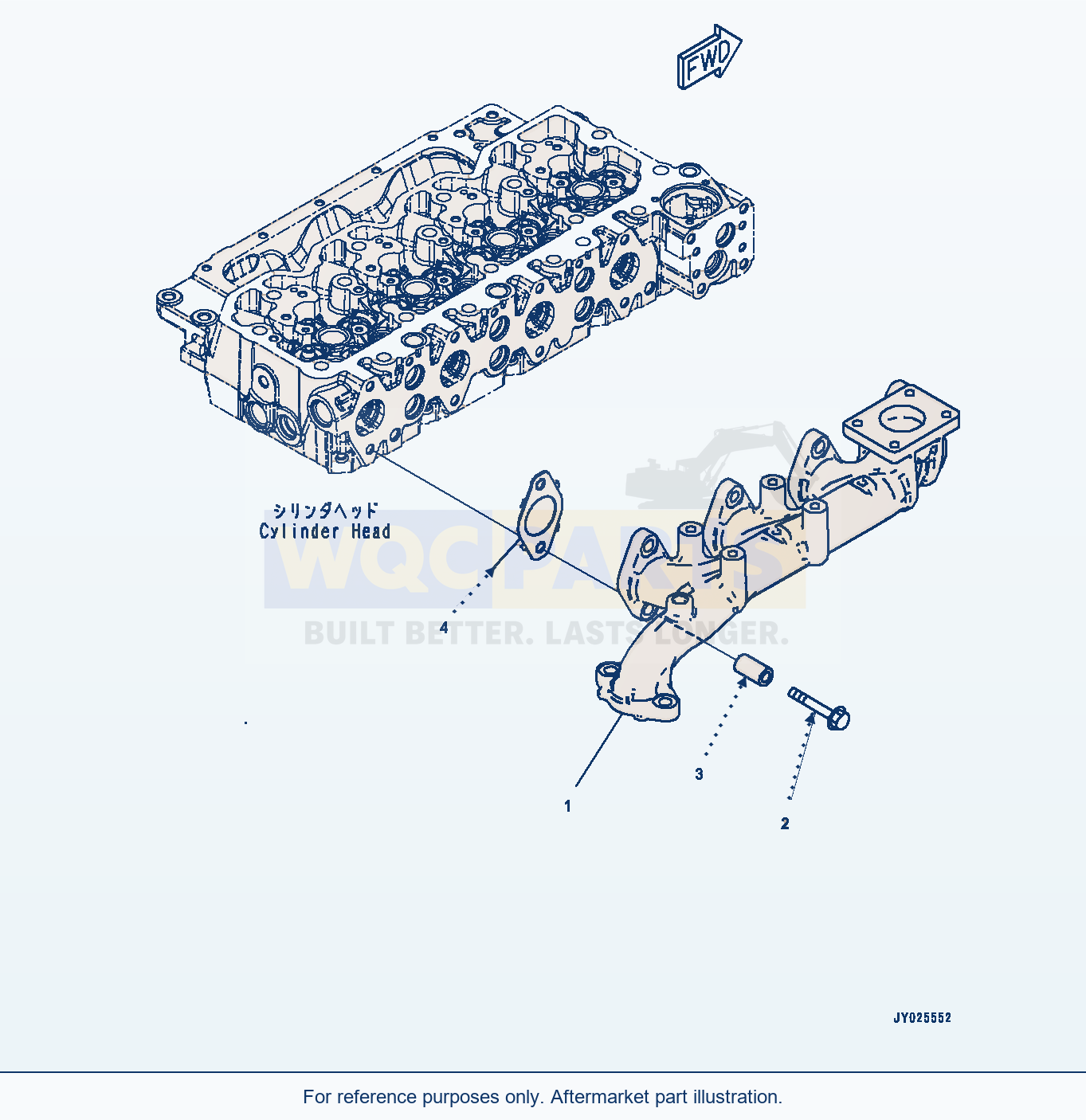 Komatsu WA200-7 Exhaust Manifold (#26606209-) (Atb30-001001) parts diagram