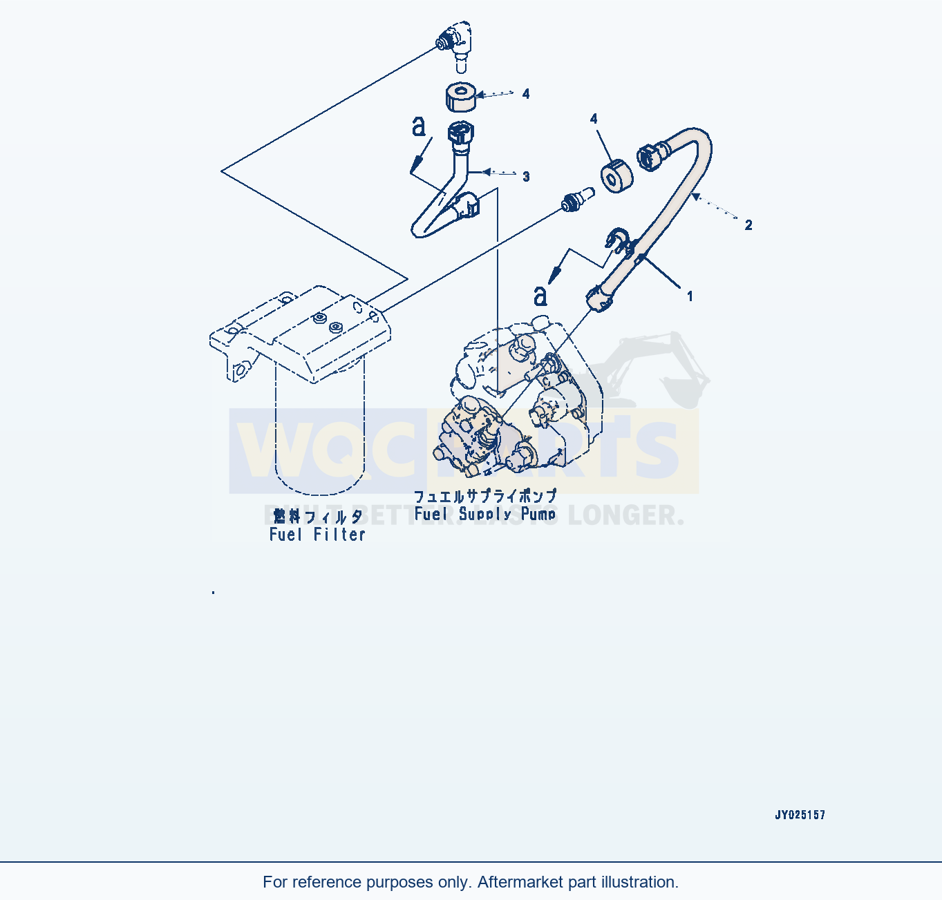 Komatsu WA200-7 Fuel Filter Piping (#26606209-) (Aff30-001001) parts diagram