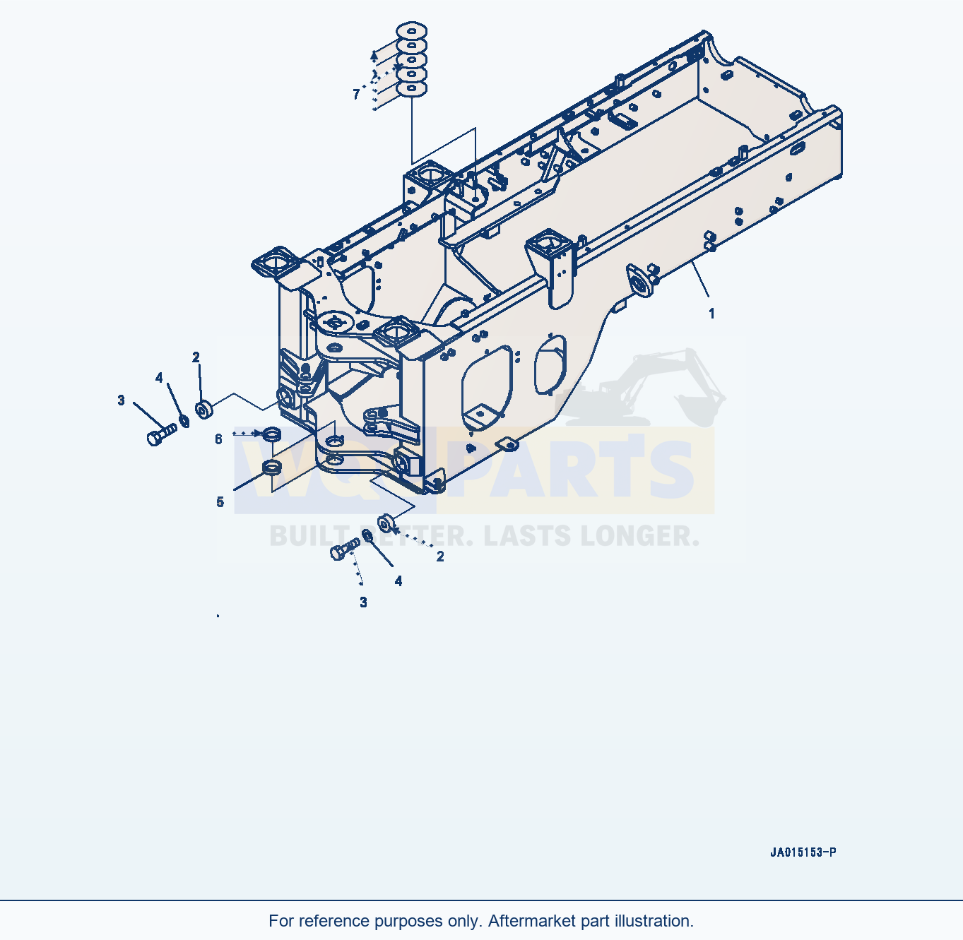 Komatsu WA200-7 Rear Frame (#80001-) parts diagram