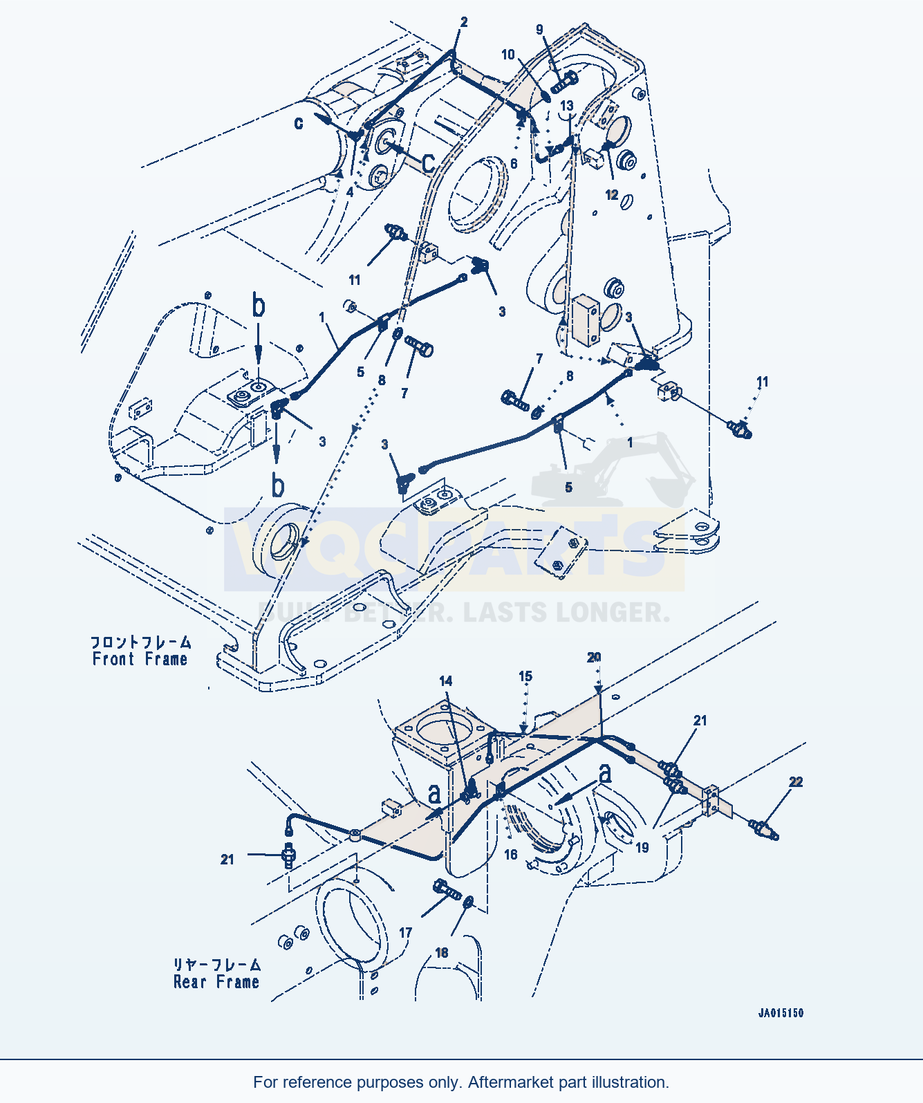 Komatsu WA200-7 Remote Greasing Tube (#80001-) parts diagram