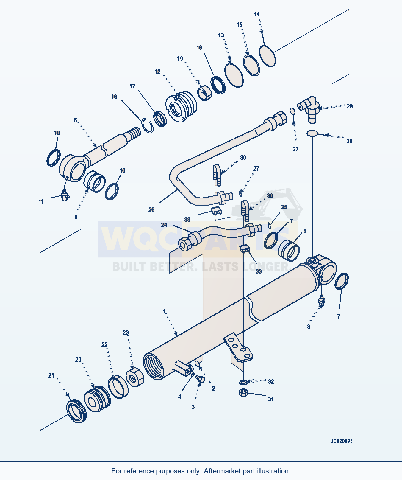 Komatsu WA200-7 Steering Cylinder, L.H. (#80001-) parts diagram