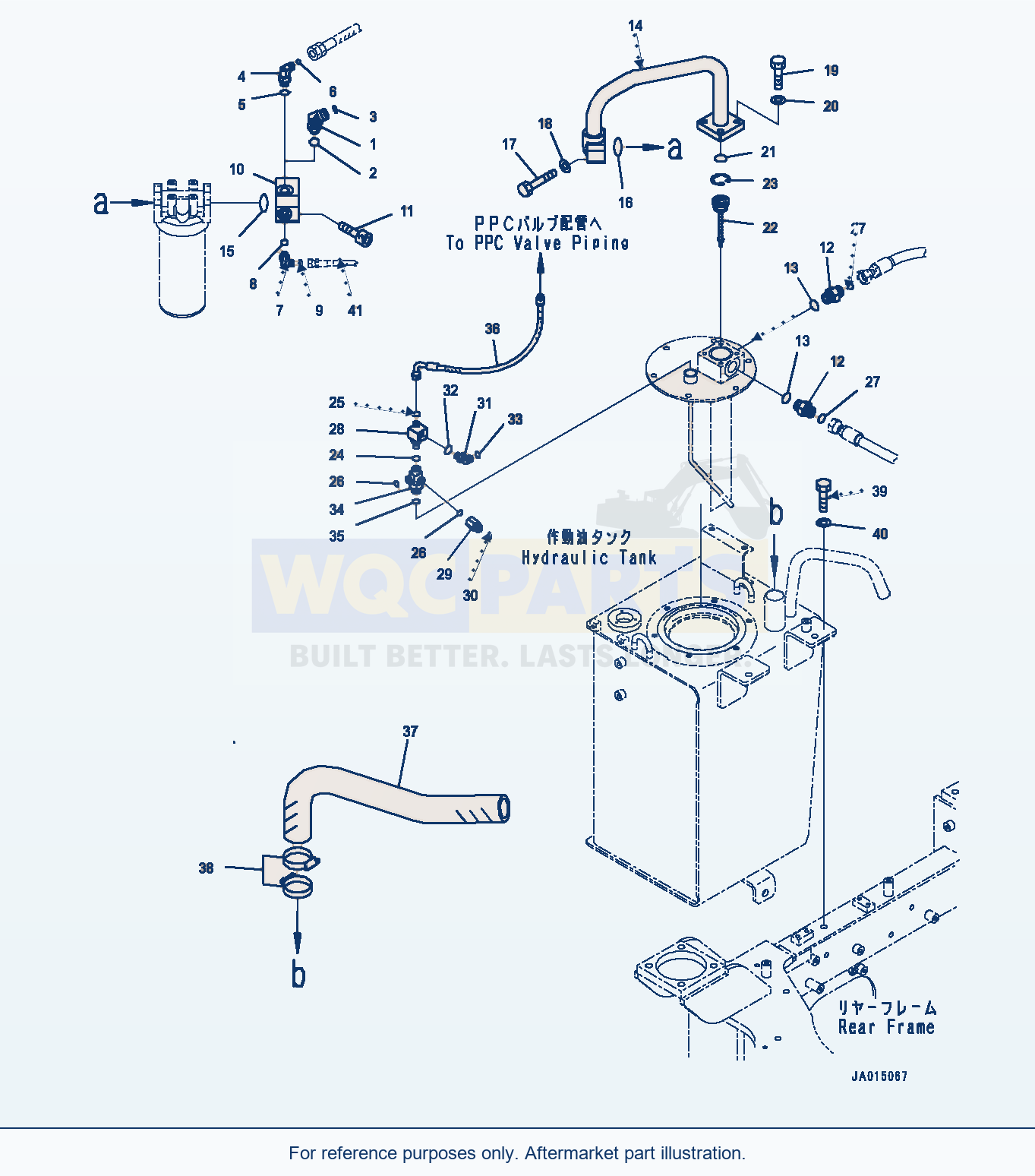 Komatsu WA200-7 Hydraulic Tank, Hydraulic Oil Piping (#80001-) parts diagram