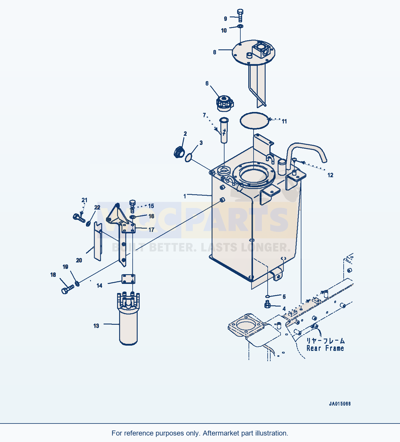 Komatsu WA200-7 Hydraulic Tank, Tank (#80001-) parts diagram
