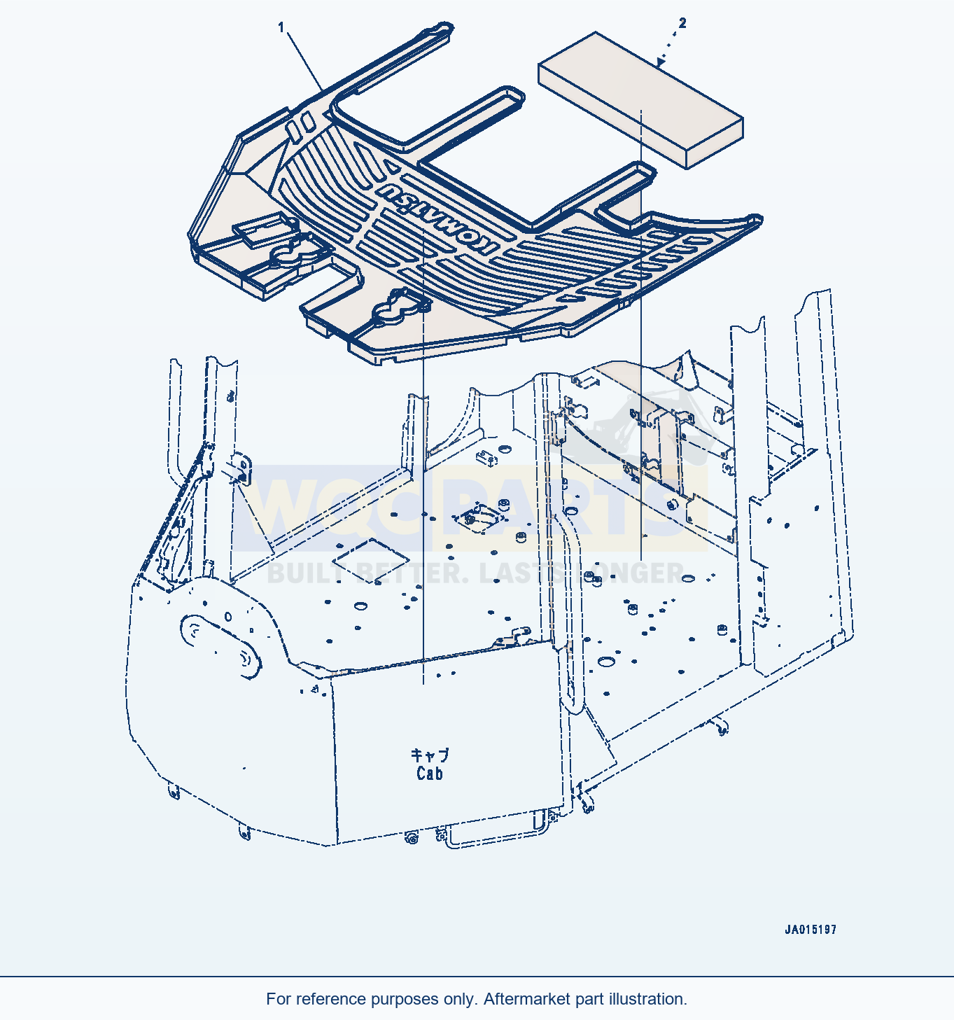 Komatsu WA200-7 Floor Mat (#80001-) parts diagram