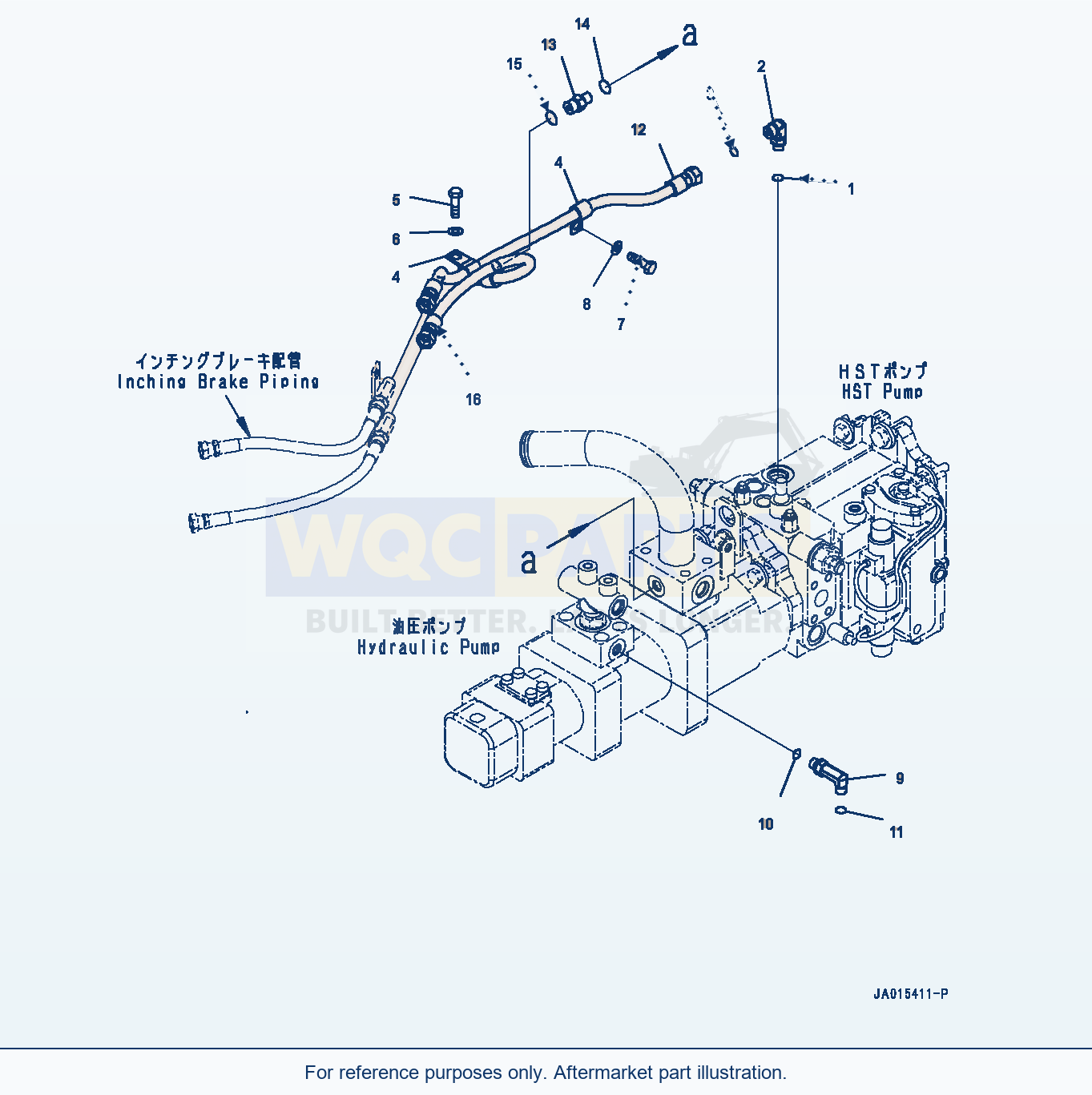 Komatsu WA200-7 Inching Control (#80001-) parts diagram