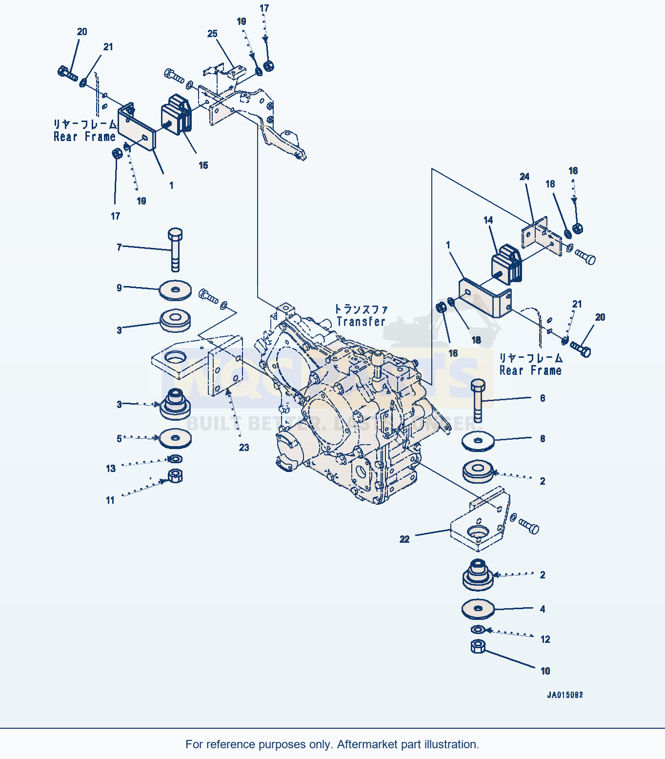 Komatsu WA200-7 Transfer Case Mounting (#80001-) parts diagram