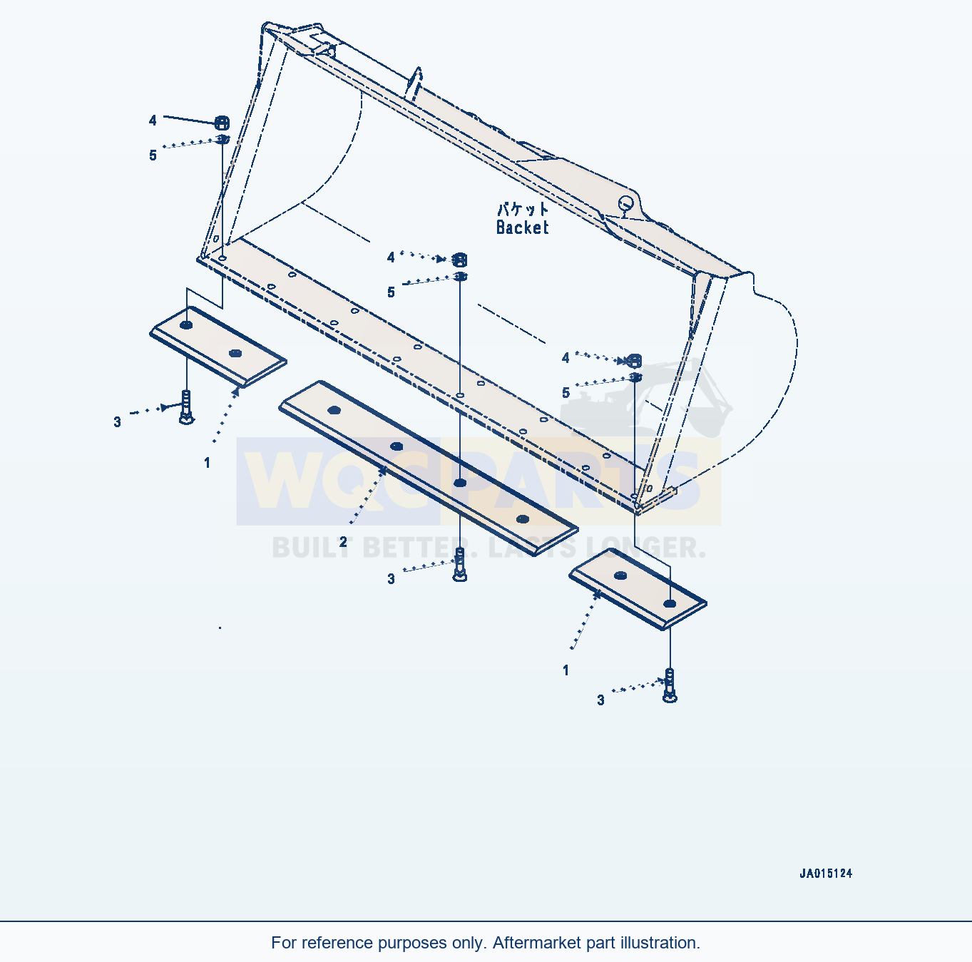 Komatsu WA200-7 Bolt On Cutting Edge (#80001-) parts diagram