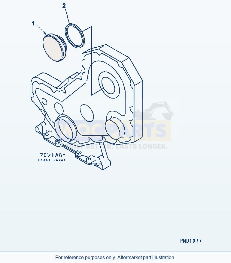 Komatsu WA200L-5 Tachometer Drive Cover parts diagram