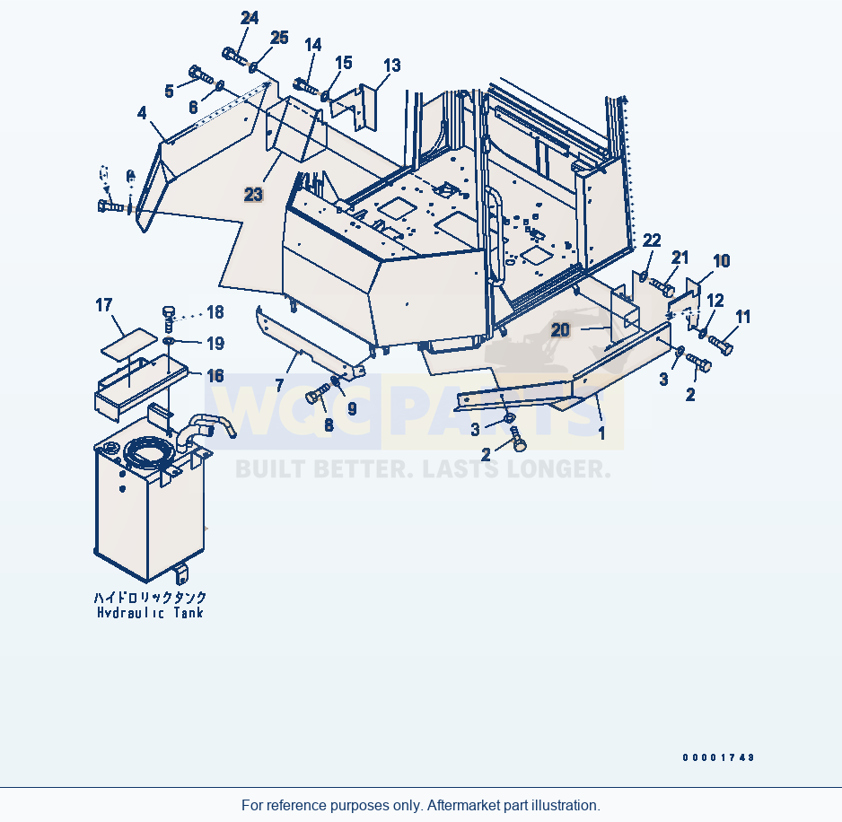 Komatsu WA200L-5 Floor Cover parts diagram