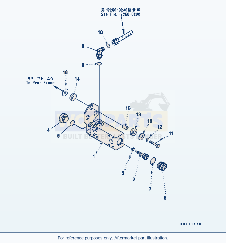 Komatsu WA200L-5 Hydraulic Piping (Valve) parts diagram