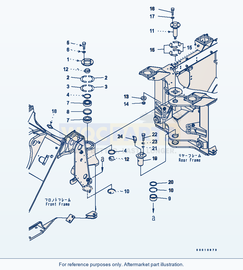Komatsu WA200L-5 Hinge Pin parts diagram