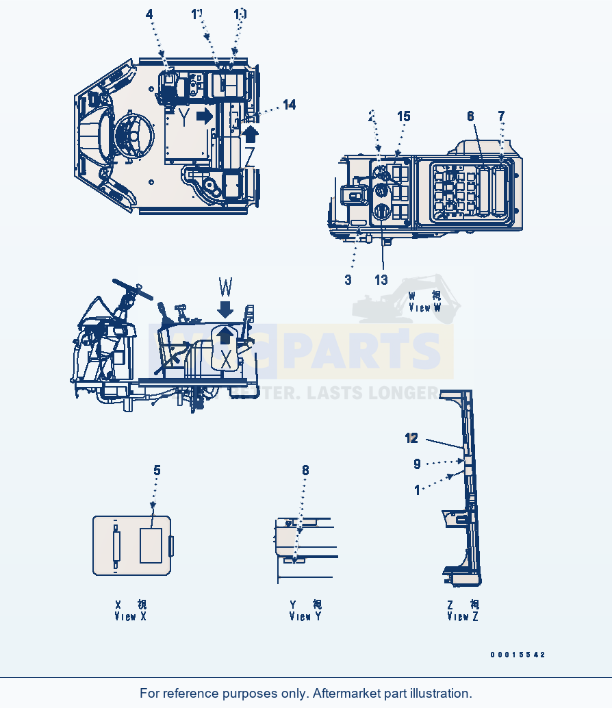 Komatsu WA200L-5 Mark And Plates (Floor Decal) parts diagram