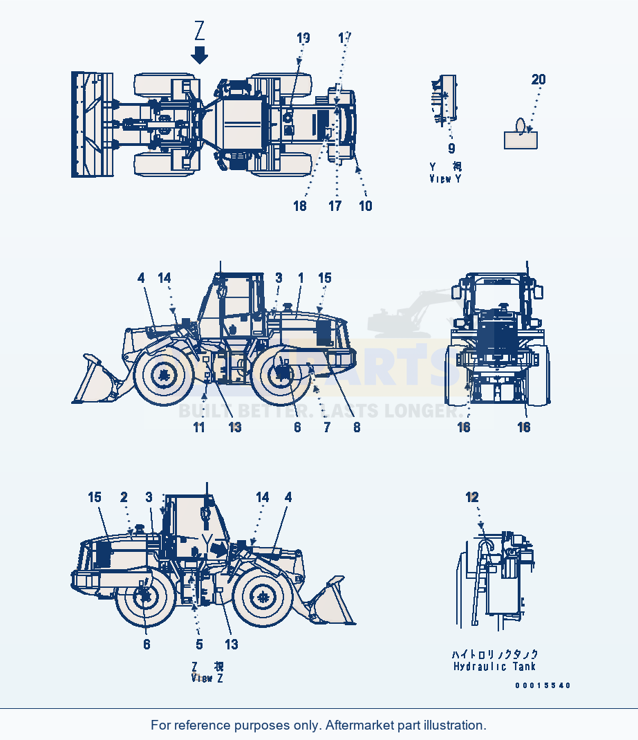 Komatsu WA200L-5 Mark And Plates parts diagram