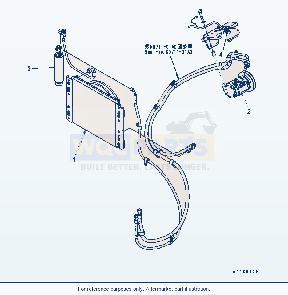 Komatsu WA200L-5 Air Conditioner parts diagram