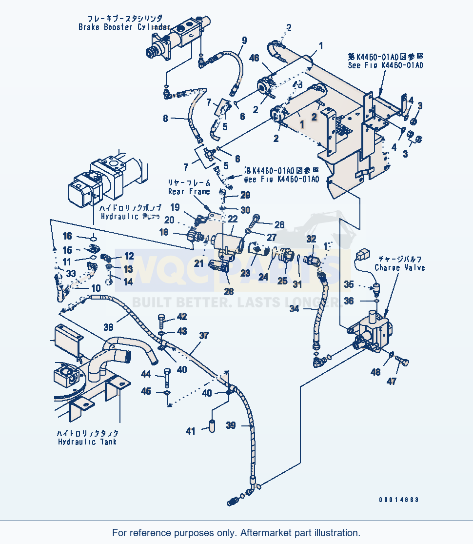 Komatsu WA200L-5 Brake Control(Acuumlator) parts diagram