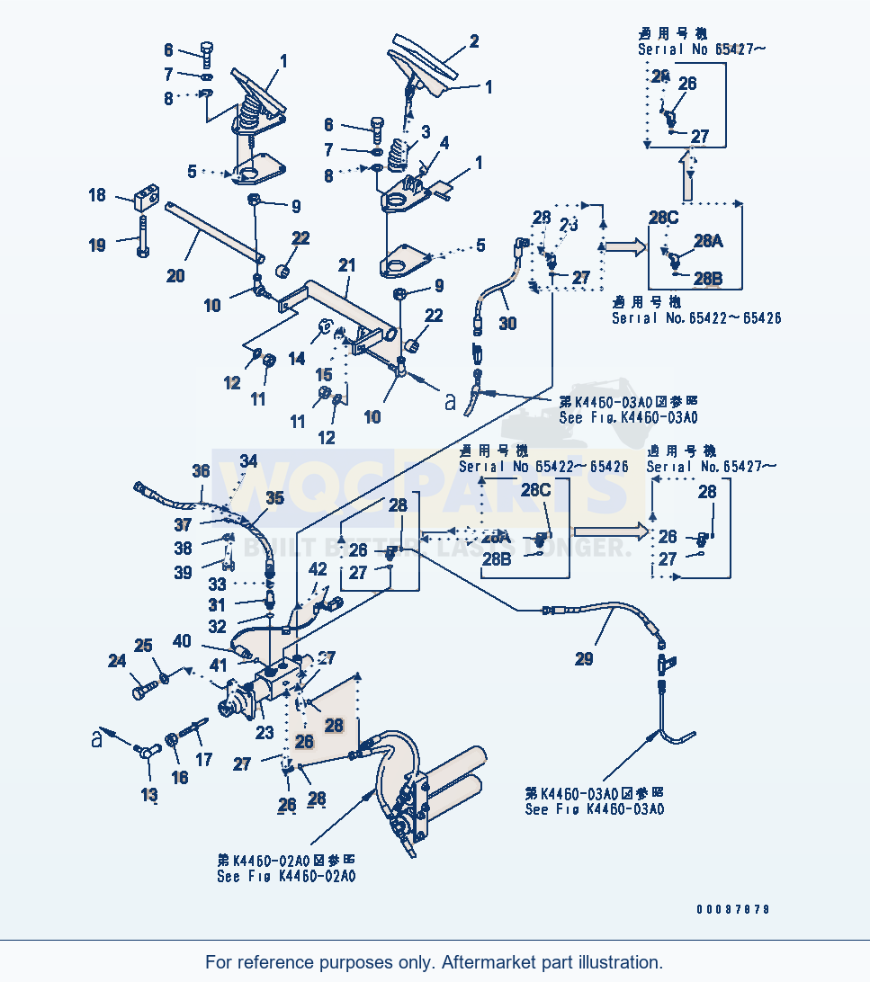 Komatsu WA200L-5 Floor (Brake Control)(#65001-67060) parts diagram