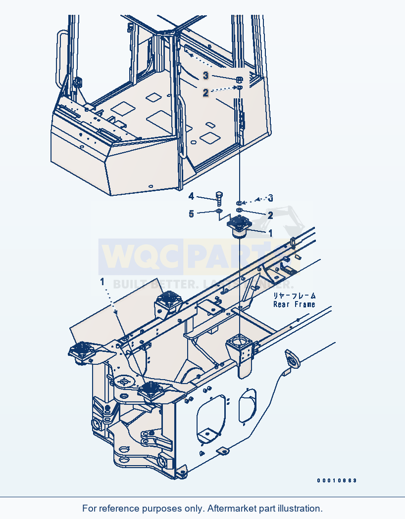 Komatsu WA200L-5 Floor Support parts diagram