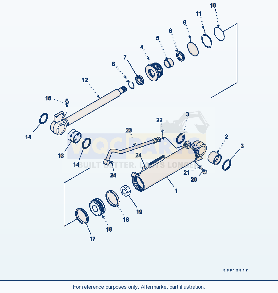 Komatsu WA200L-5 Bucket Cylinder (Inner Parts) parts diagram