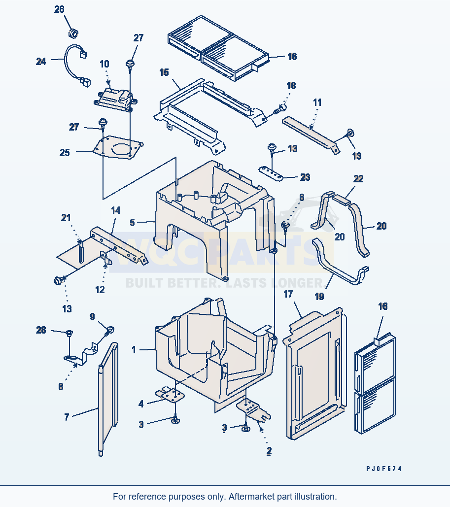 Komatsu WA200L-5 Damper (Inner Parts) parts diagram