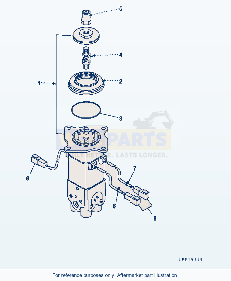 Komatsu WA200L-5 Ppc Valve parts diagram