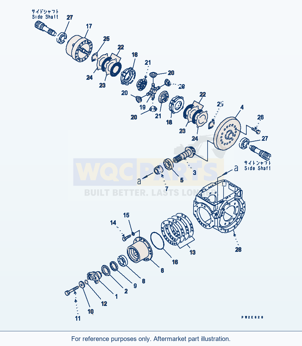 Komatsu WA200L-5 Rear Axle (Differential) (Asd) parts diagram