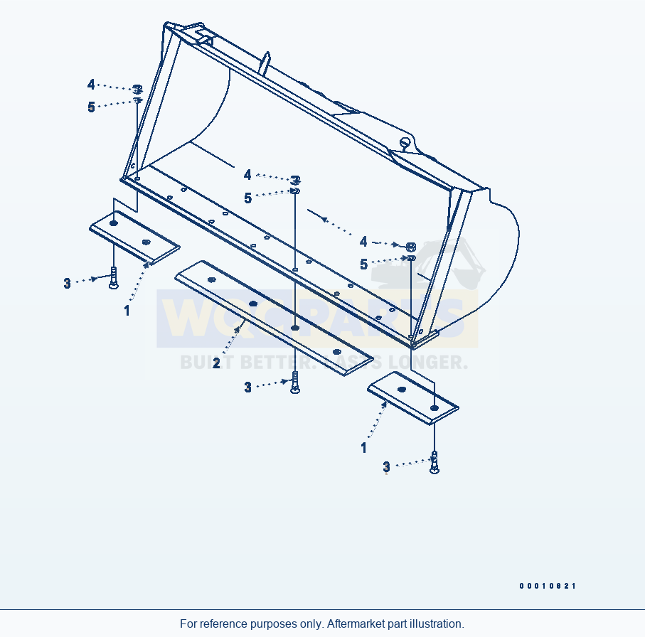 Komatsu WA200L-5 Bolt On Cutting Edge parts diagram