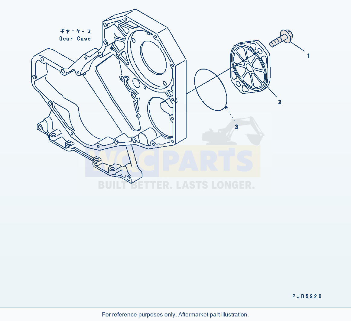 Komatsu WA200PT-5 Front Gear Train Cover parts diagram