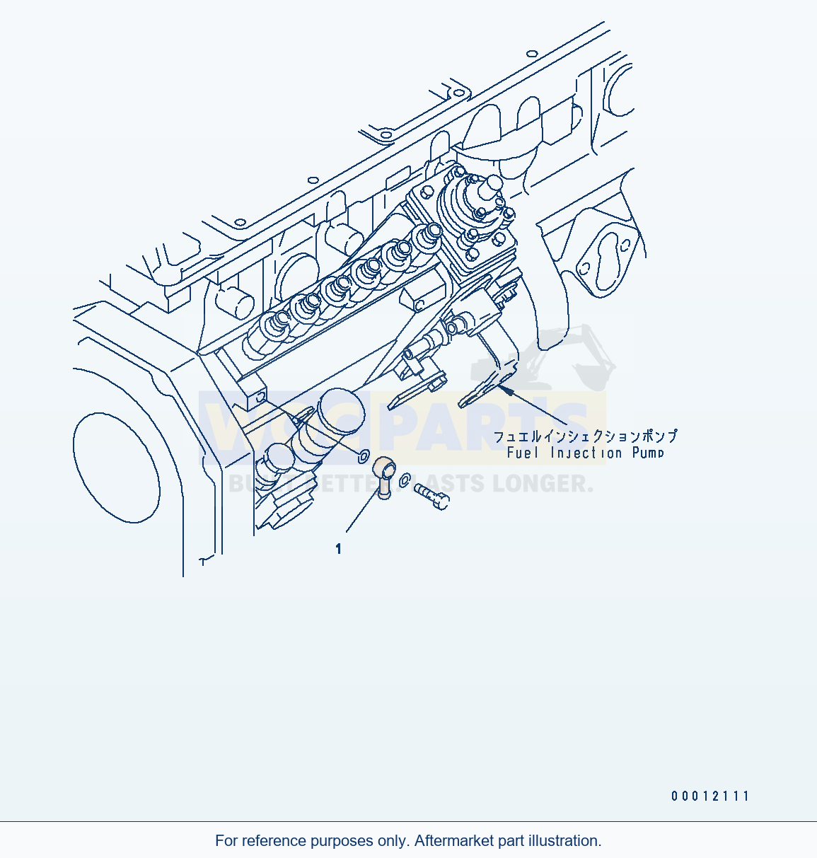 Komatsu WA200PT-5 Fuel Joint Serial H60051 - UP parts diagram