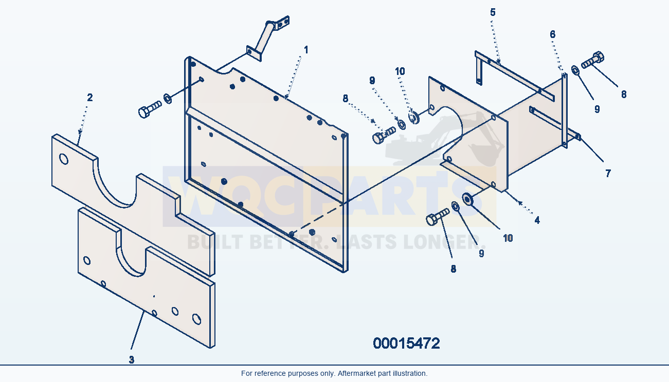 Komatsu WA200PT-5 Radiator (Buffle) parts diagram