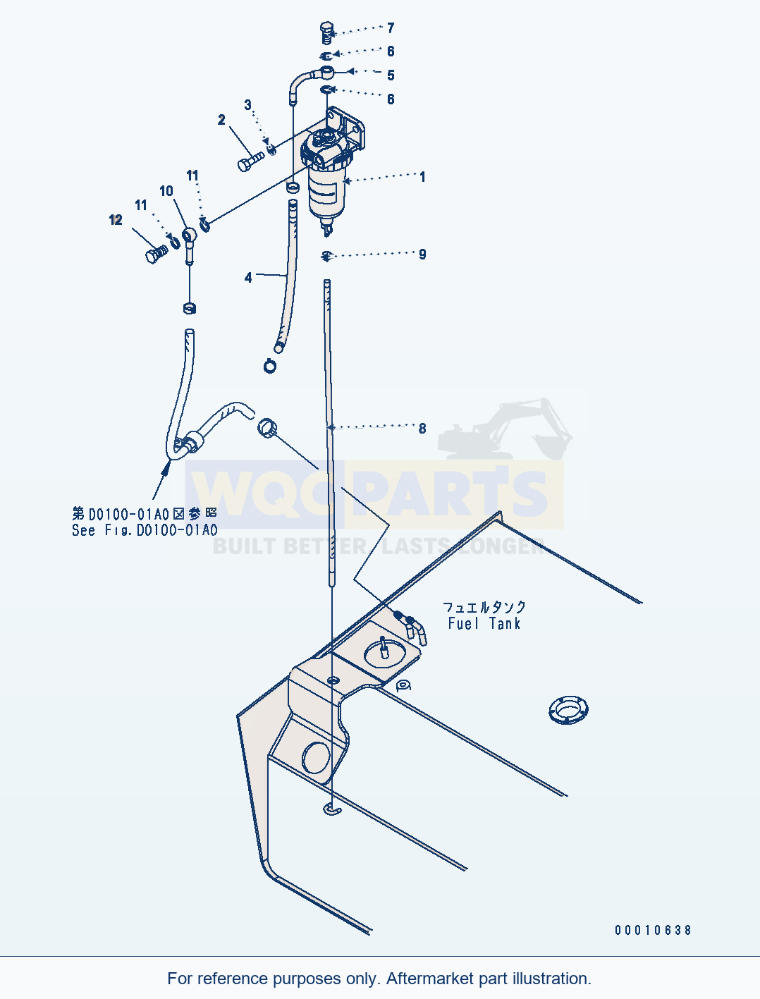 Komatsu WA200PT-5 Water Separator Serial H60051 - UP parts diagram