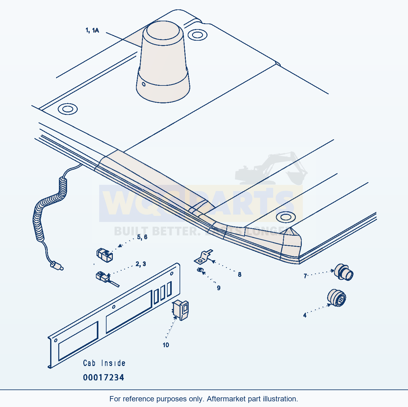 Komatsu WA200PT-5 Rotary Beacon parts diagram