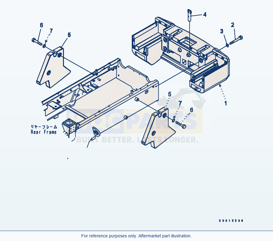 Komatsu WA200PT-5 Counterweight (Additional Weight) parts diagram