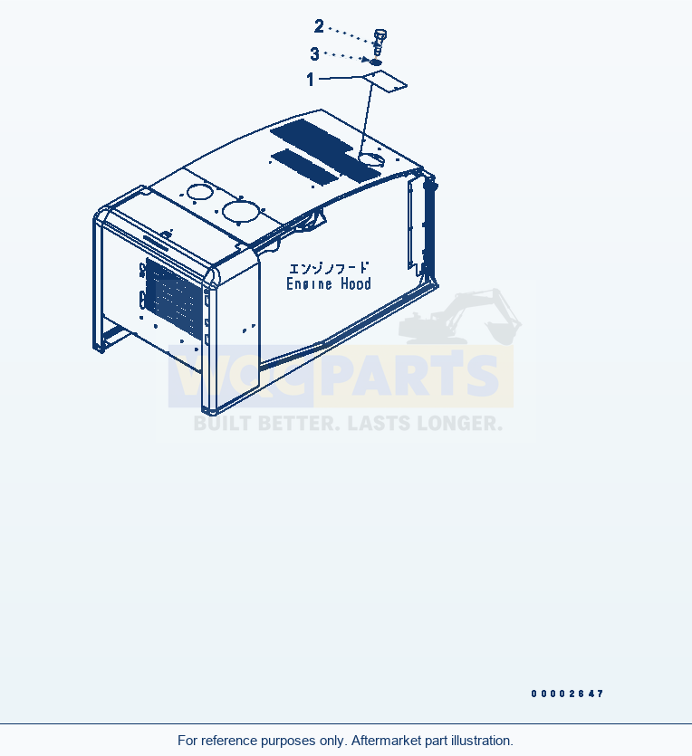 Komatsu WA200PT-5 Hood (Cover) parts diagram