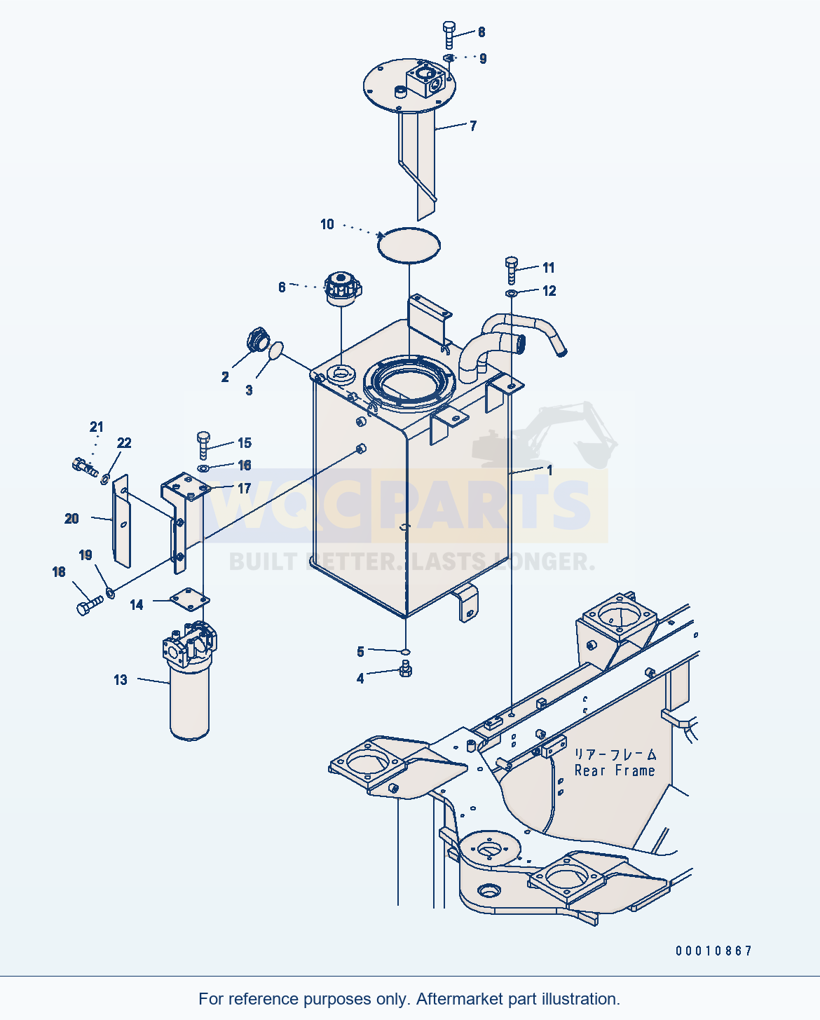 Komatsu WA200PT-5 Hydraulic Tank parts diagram