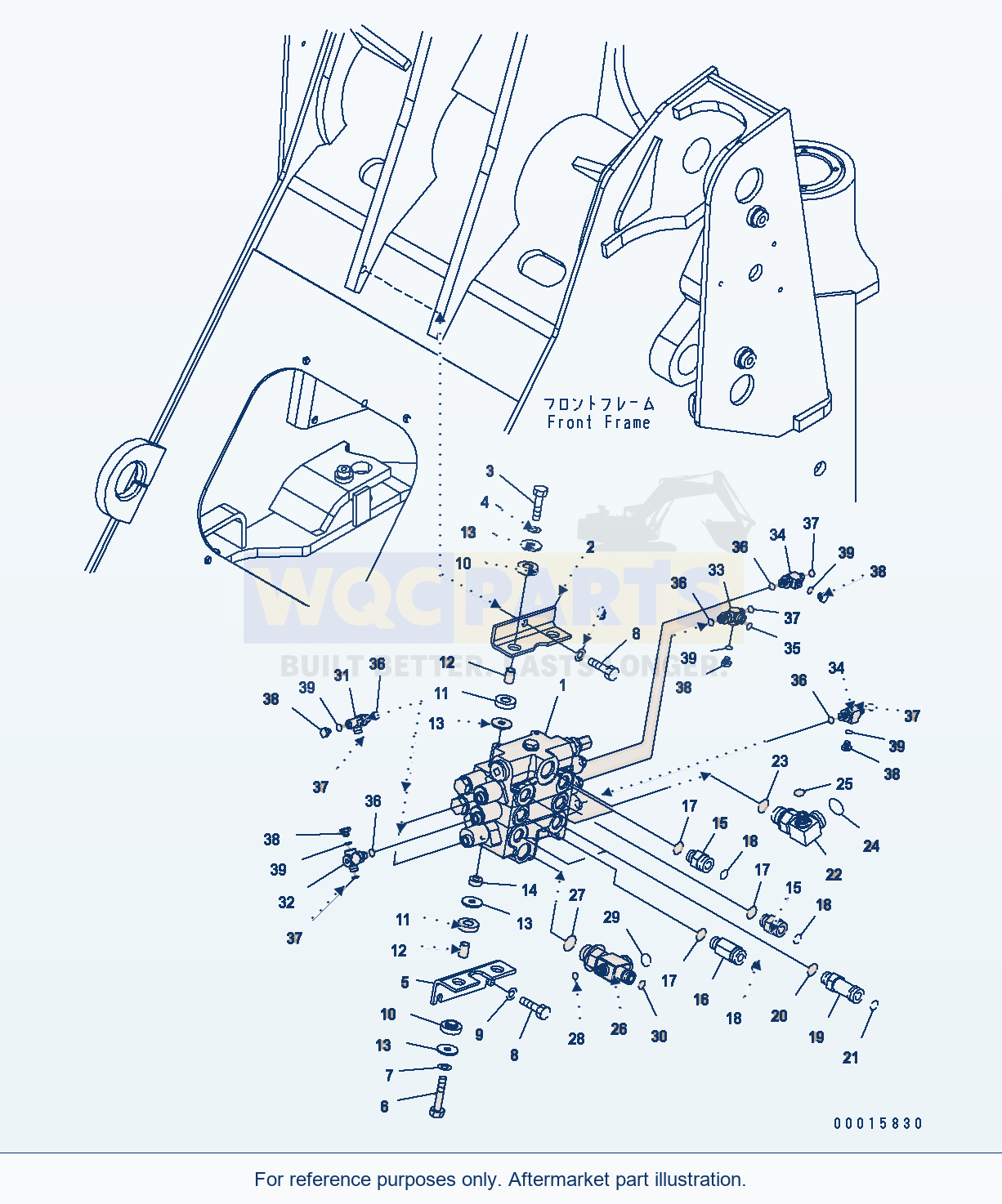 Komatsu WA200PT-5 Main Valve (For E.C.S.S.) Serial H60051 - UP parts diagram