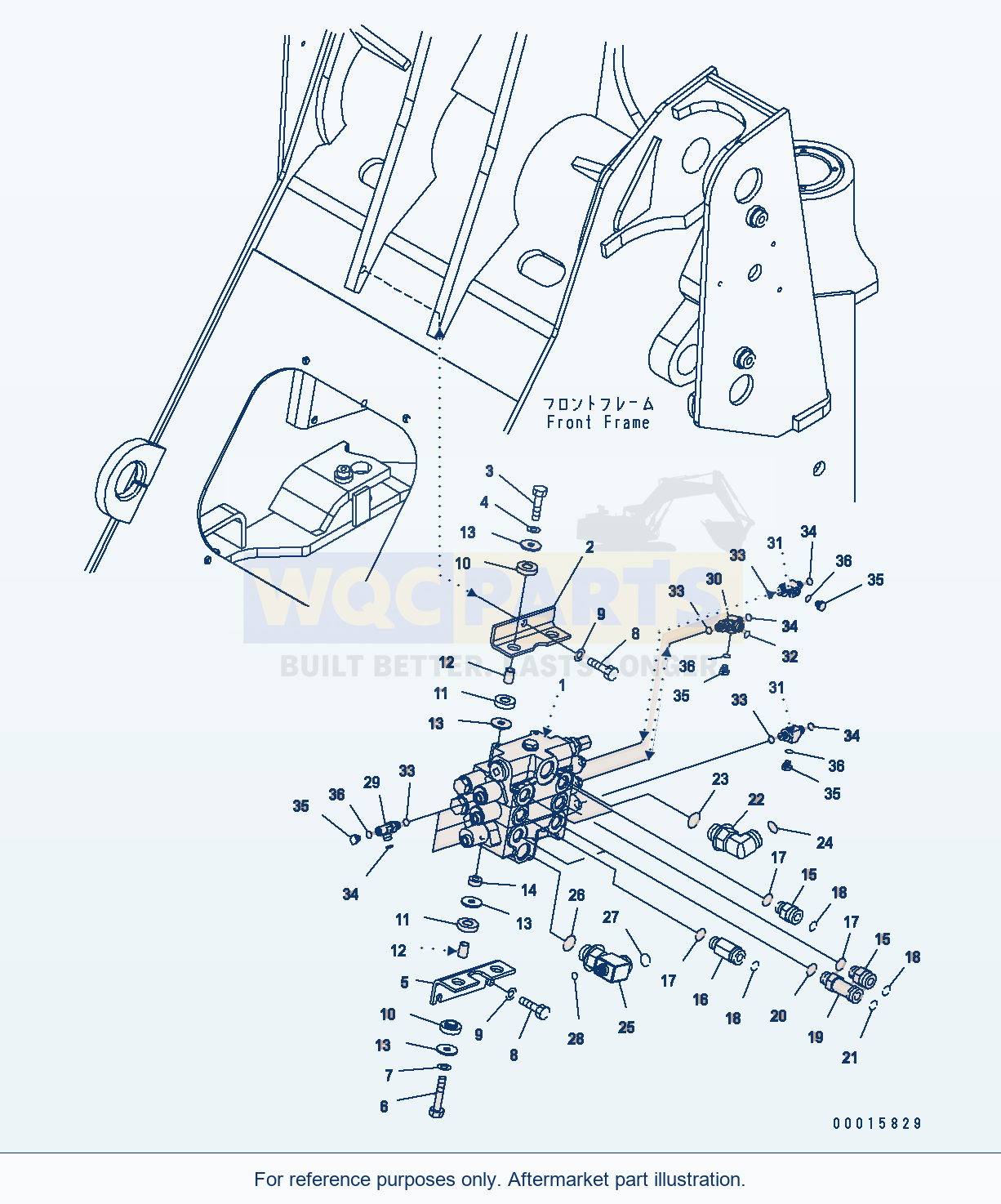Komatsu WA200PT-5 Main Valve Serial H60051 - UP parts diagram