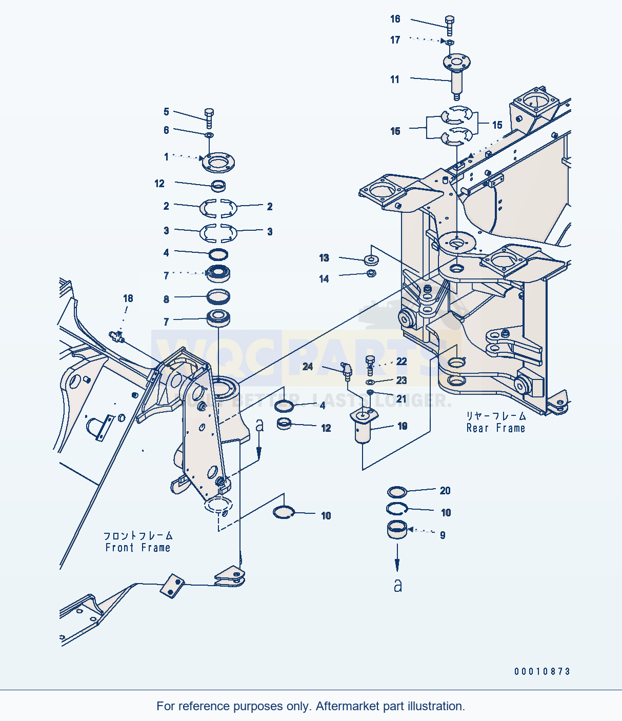 Komatsu WA200PT-5 Hinge Pin Serial H60051 - UP parts diagram