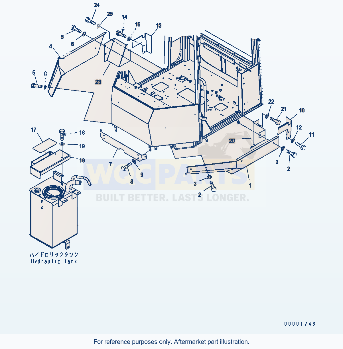 Komatsu WA200PT-5 Floor Cover Serial H60051 - UP parts diagram