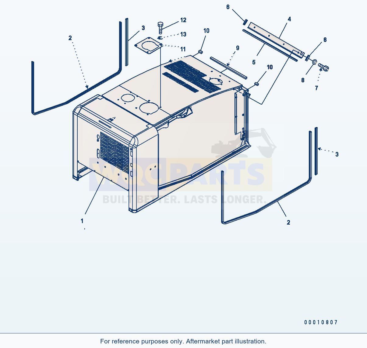 Komatsu WA200PT-5 Hood Serial H60051 - UP parts diagram