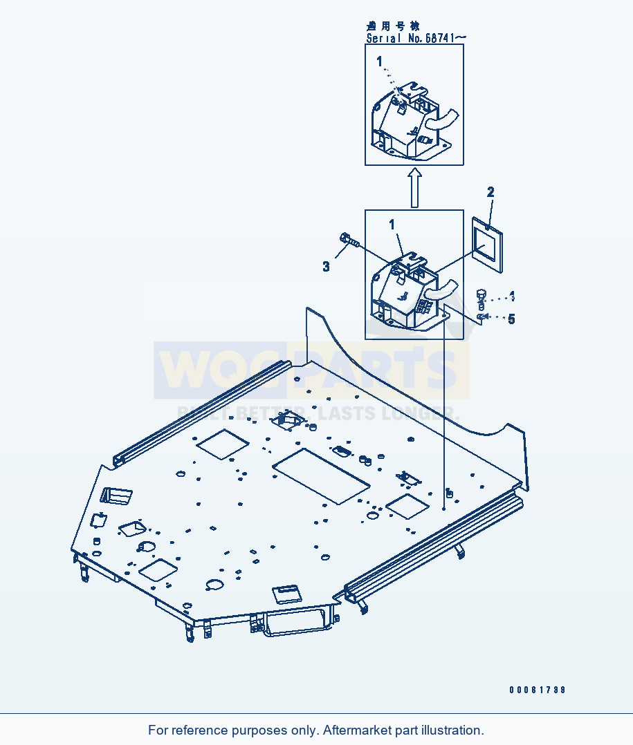 Komatsu WA200PT-5 Floor (Console Box) (L.H.) parts diagram