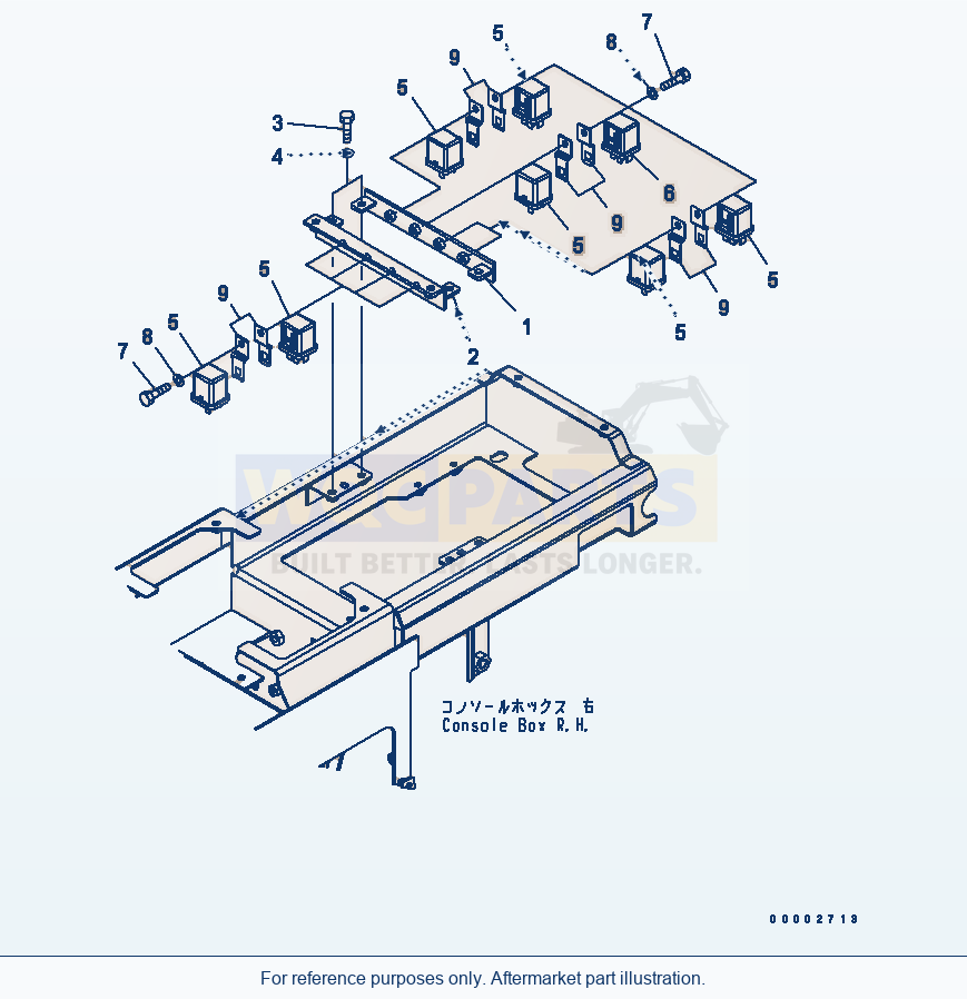 Komatsu WA200PT-5 Floor (Electrical) (Relay) (For Canopy) parts diagram